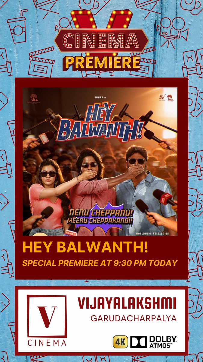 V Cinema - Vijayalakshmi Theatre, Garudacharpalya tweet media