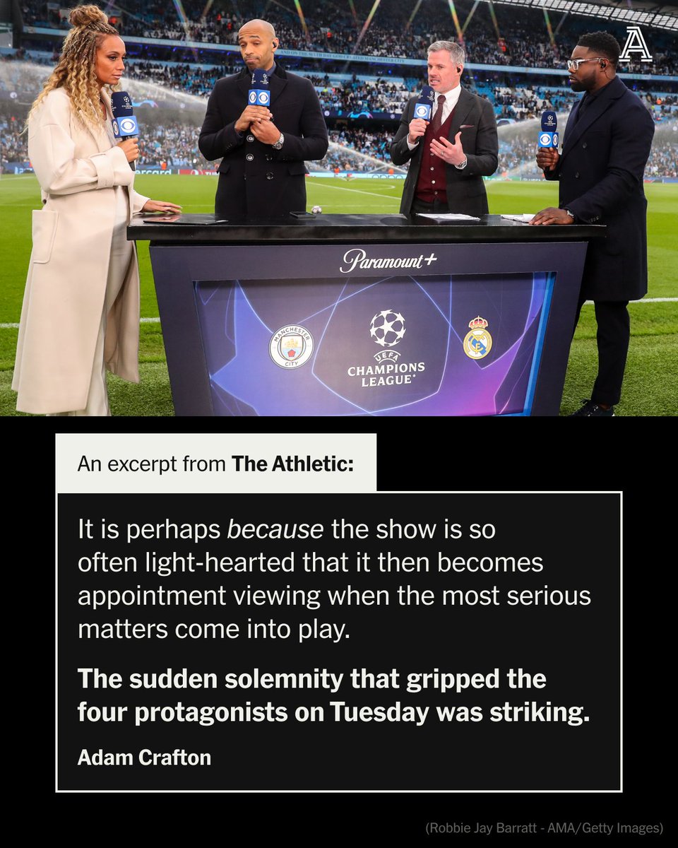 Thierry Henry looked shaken.

Micah Richards veered between resignation and anger.

Kate Scott was the epitome of calm authority.

CBS’ coverage of the racism storm around Vinicius Junior was forensic, empathetic and exhaustive - and another example of the U.S. broadcaster owning