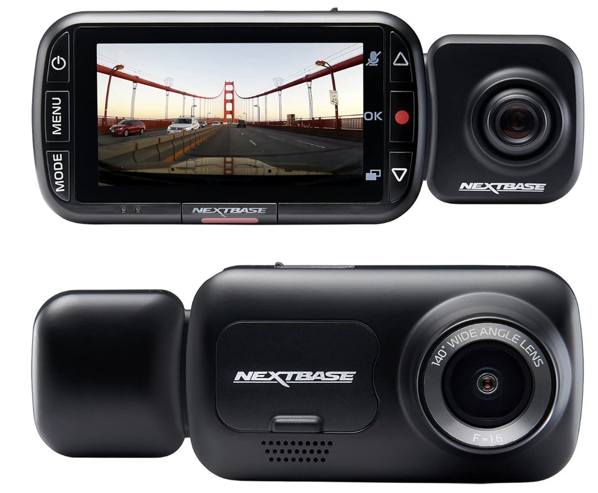 GeekDiscounts's tweet photo. Ad: 27% OFF #Nextbase 222x Dash Cam Front and Rear Camera - UK 🇬🇧 https://t.co/szg3CUTsEE https://t.co/xyjG7lW4rg
