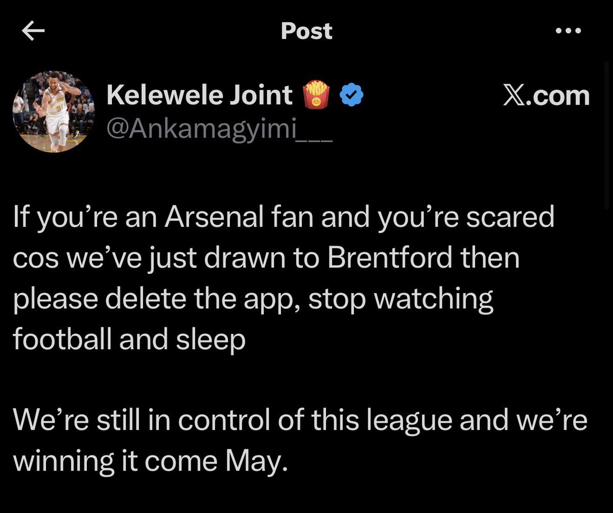 You’re in control, relax big bro