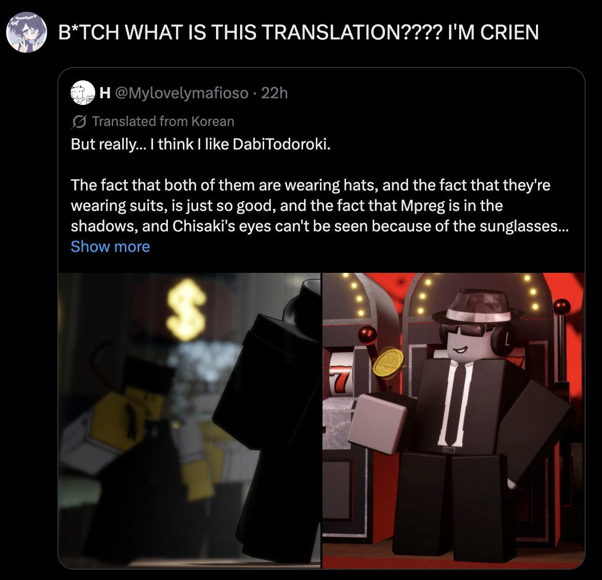 ABSOLUTELY NO HATE TO THE OG POST, JUST OMG BRO.