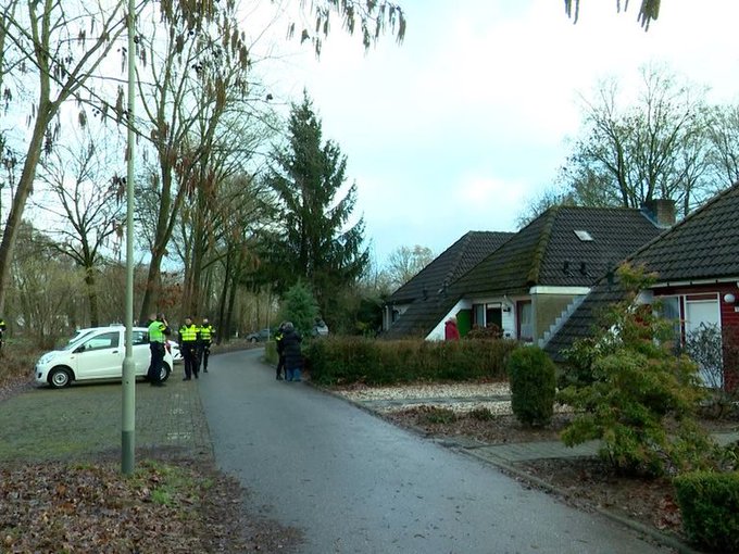 Police at the scene in the Netherlands