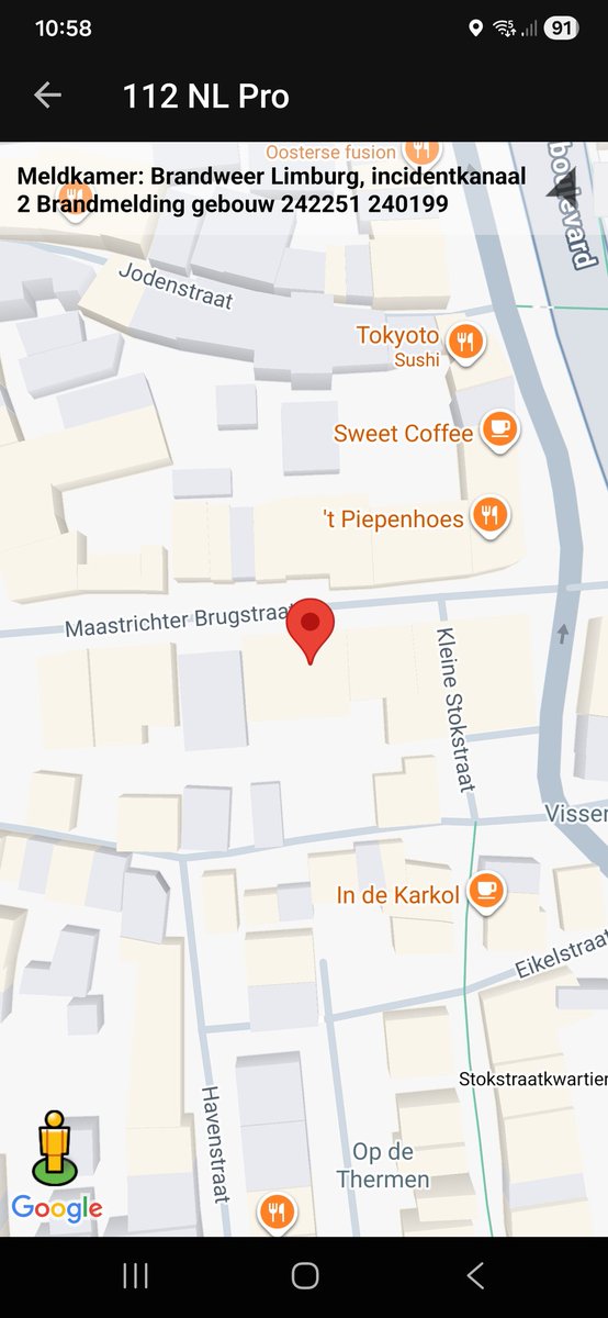 Brandmelding in gebouw met inzet van hulpdiensten