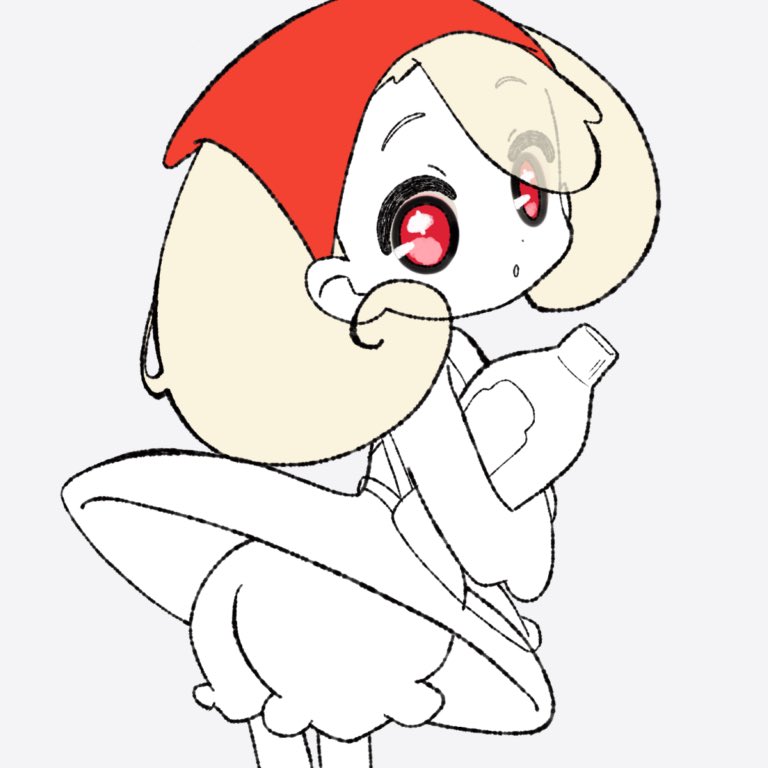 料理とかお菓子の創作キャラはあんまり描いたことないのでオムライスみたいな子を描こうと思います🥚🍅