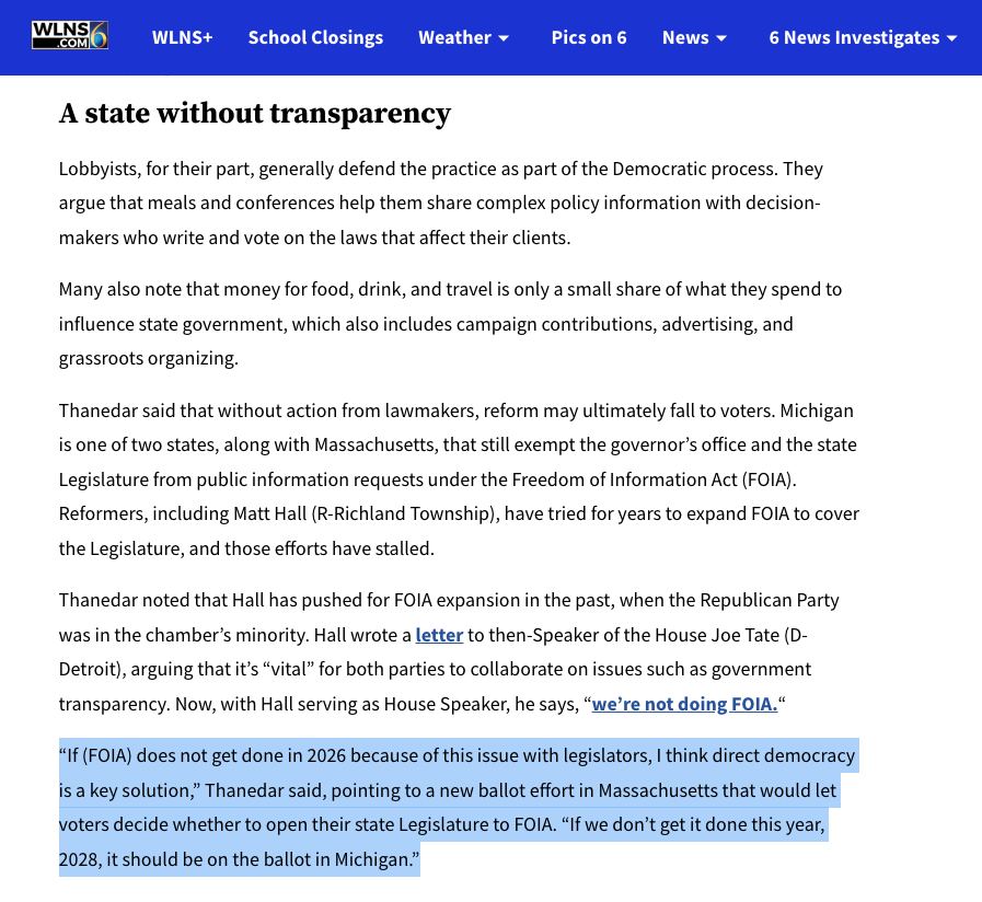 Michigan Campaign Finance Network 🔎 tweet media