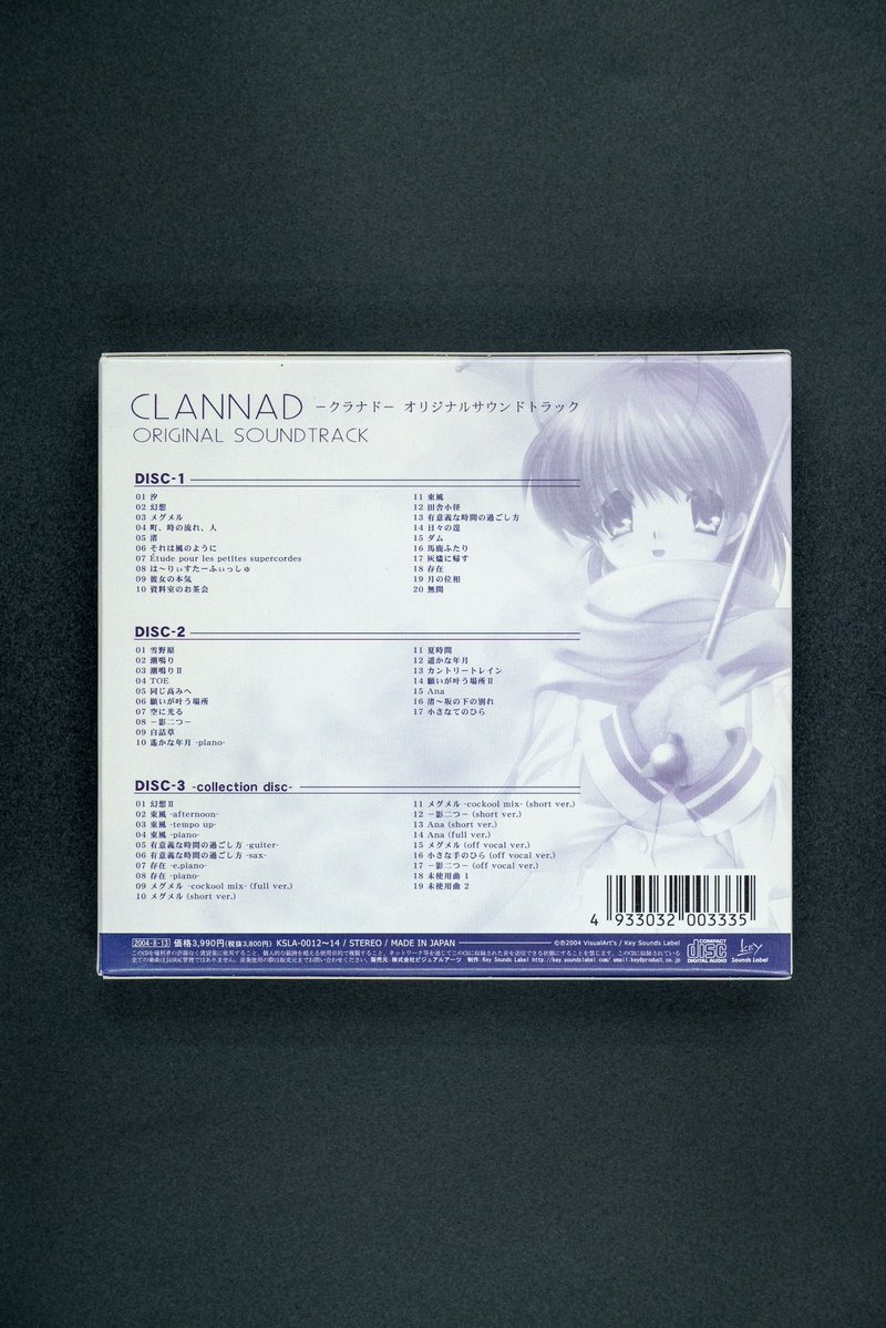 I finally bought the Clannad Original Soundtrack. I've been