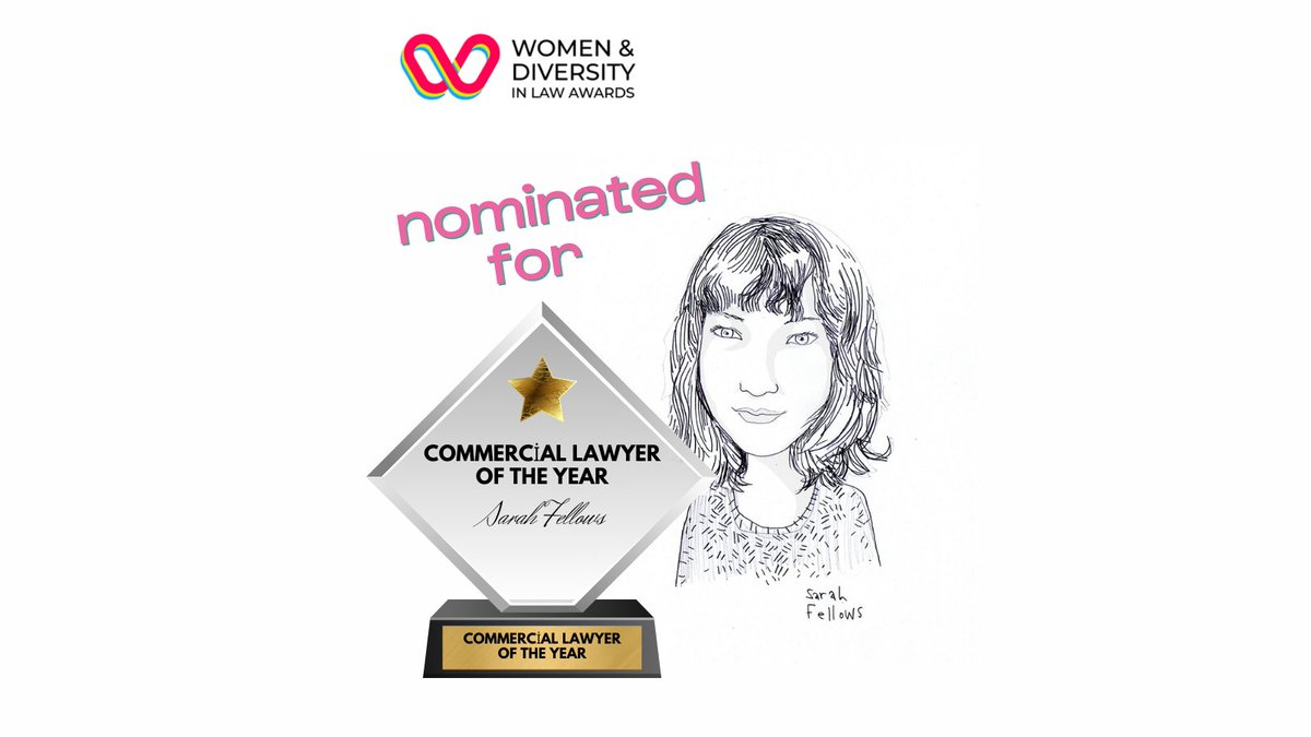 stobbsip's tweet photo. A big congrats to Sarah Fellows on her nomination for Commercial Lawyer of the Year at the Women and Diversity in Law Awards!

Sharp, strategic, and always delivering results—this recognition couldn’t be more well deserved. https://t.co/VkSS5zuiUs