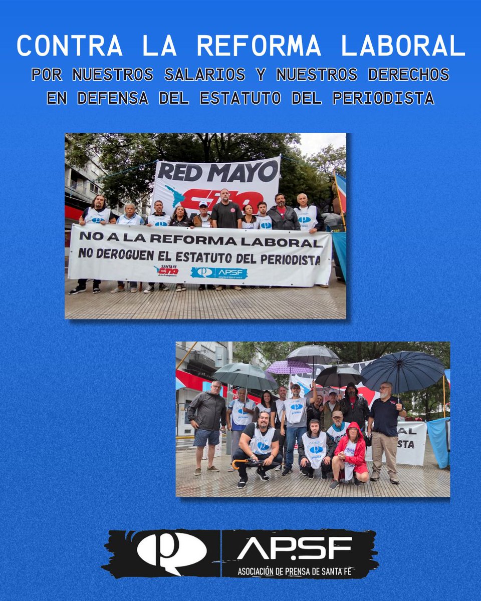 📢Jornada de Paro General
#DefendemosElEstatutoDelPeriodista #NoALaReformaLaboral