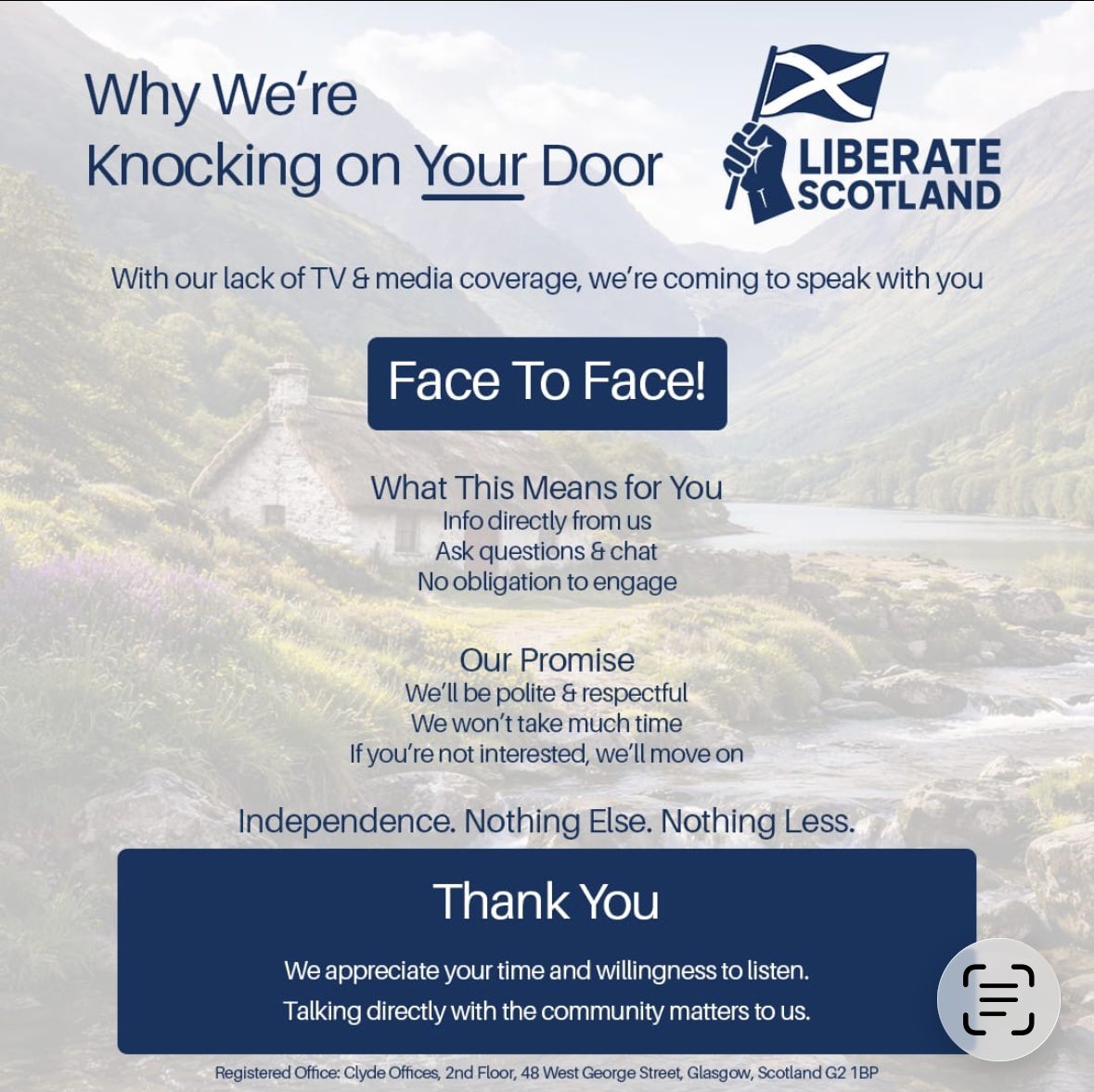 LiberateScot's tweet photo. Support @Allanpetrie91 
Vote Alliance to Liberate Scotland #IndependenceNothingLess
#OutcomesNotIncomes https://t.co/pasr0dYbRR
