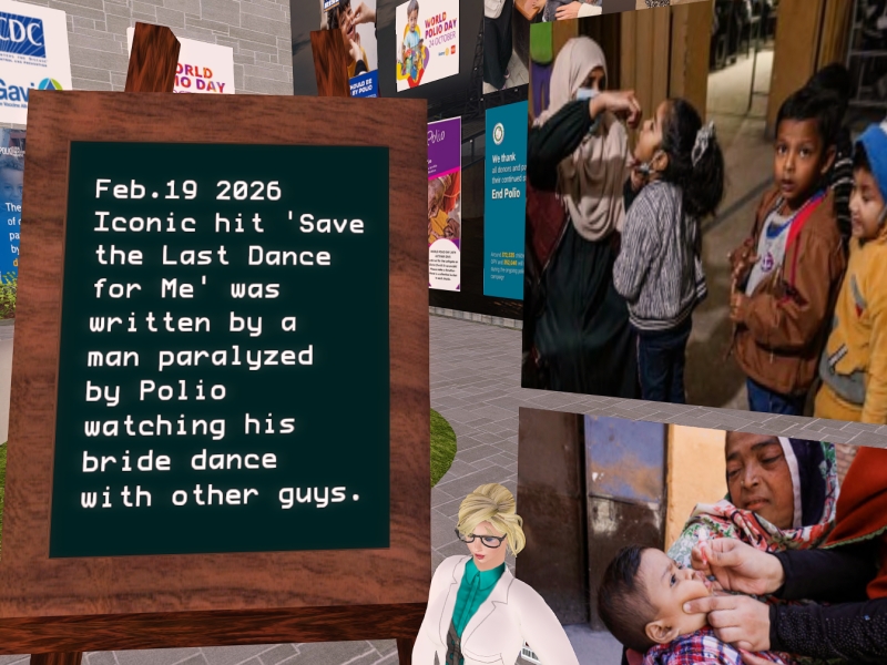 zz_Arianne_zz's tweet image. 越路吹雪のカバーで有名な「ラストダンスを私に」というヒット曲は、ポリオによって車いす生活を余儀なくされた男性が自分の結婚式で花嫁が招待客や兄弟と踊るのを見た時の想いを歌にしたものだった。
#Polio #Savethelastdanceforme #exploringsecondlife
maps.secondlife.com/secondlife/Tok…