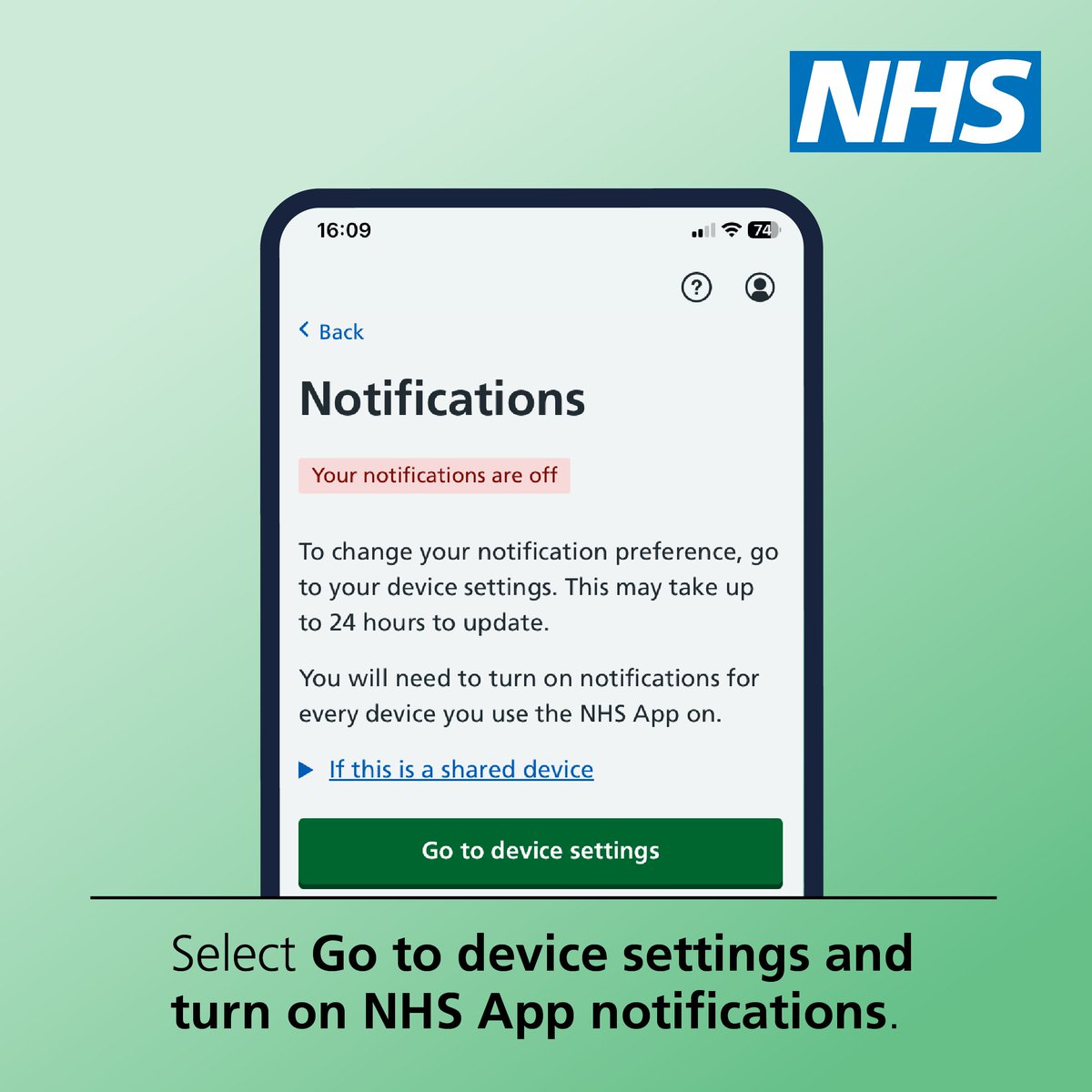 NHSuk's tweet photo. Nearly a quarter of people have said they’ve missed an NHS appointment in the past.  

It’s easy to turn on notifications in the NHS App to help remind you – find out how ⬇️