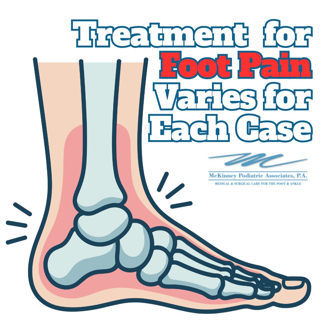 It depends on the cause and location of the pain. The most common recommendations include: getting plenty of rest, icing/heating the area, pain relievers, and keeping the foot elevated to avoid swelling.

If you’re experiencing foot pain, reach out!
mpa-web.com/foot-pain.html