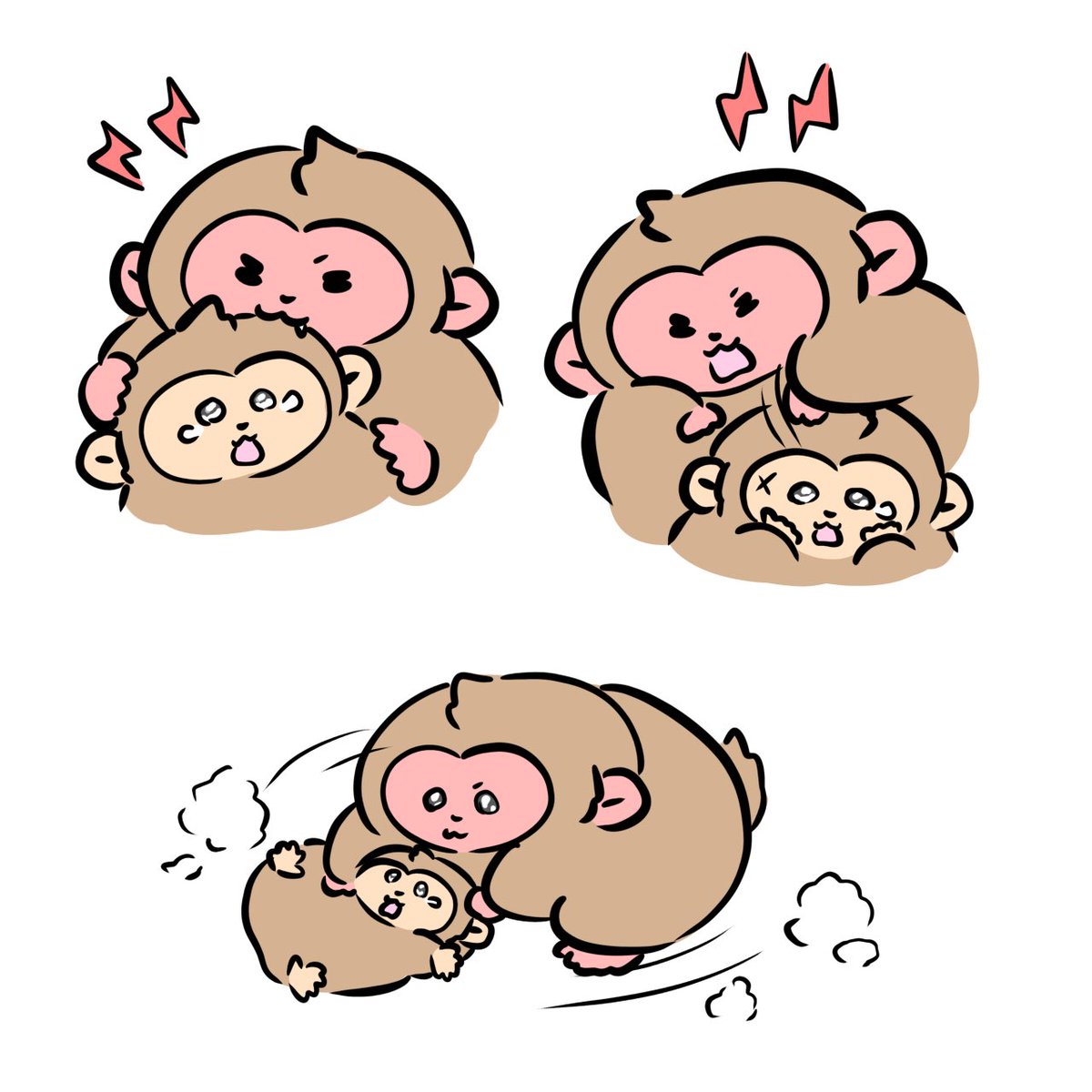 パンチくんを傷つける目的なら噛みつきや引っ掻きなどもできたはず

パンチくんをぐるぐるすることでお猿さん社会(縄張りや序列)を教えていたのかもしれません

でも怖かったよね‼︎😭🙈

いっぱいオラン母さんに甘えて、また少しずつみんなと仲良くしていけますように🦧💞🐒

#がんばれパンチ