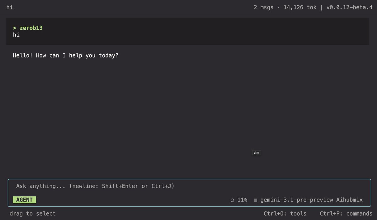 DimCode 已第一时间支持，欢迎大家配合  <a href="/AiHubMix/">AIHubmix</a> 和 <a href="/ZenMuxAI/">ZenMux</a> 的 API 体验 npm i -g dimcode