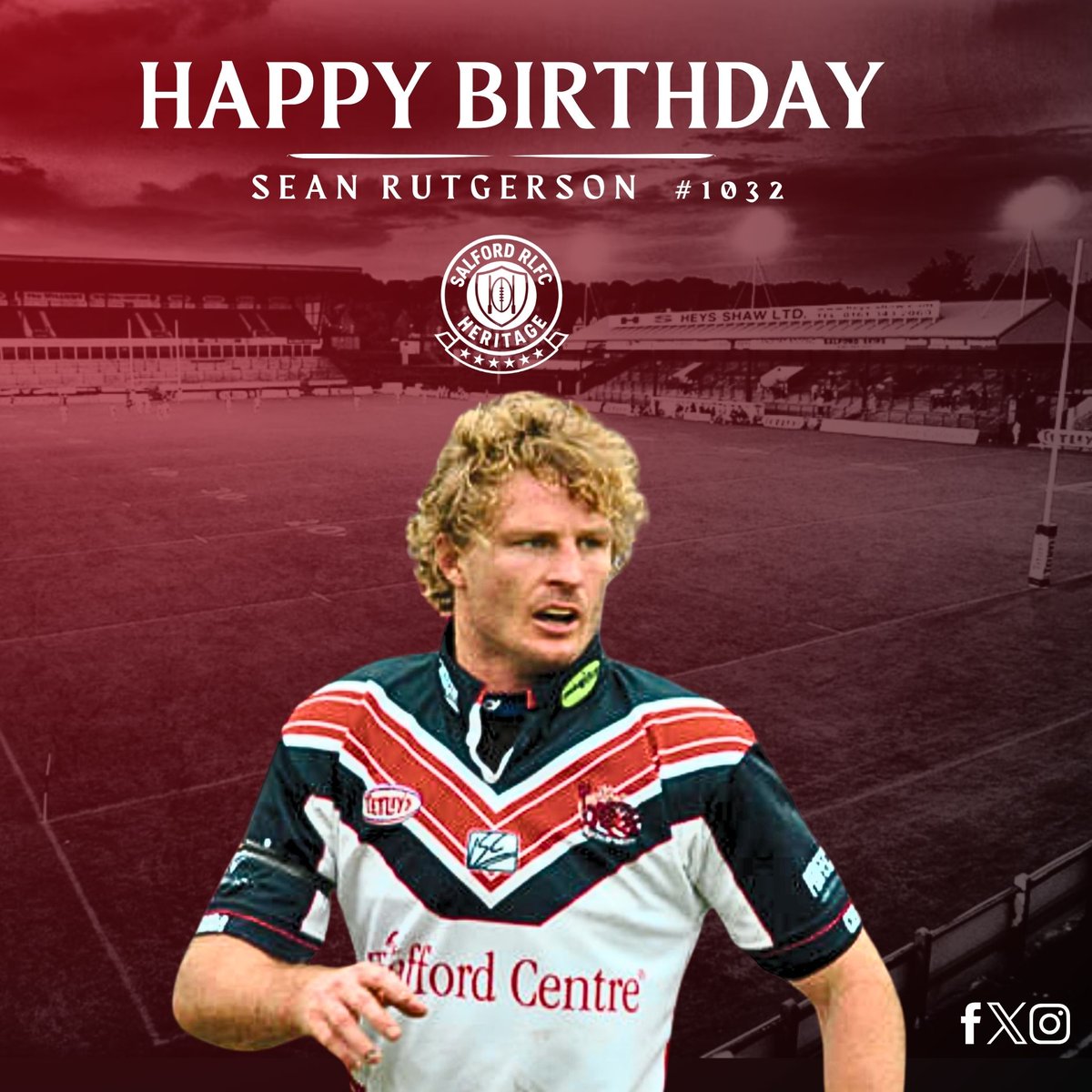 We have another former <a href="/Salford_RLFC/">Salford RLFC</a> player celebrating his birthday today! It's Heritage N⁰1032 RUTCHO!  <a href="/jaxaxemen/">Jacksonville Axemen</a> Happy Birthday, Sean! We hope you have a wonderful day. 
🔴⚪⚫

#salfordrugbyleague #salfordrlfc #rugbyleaguehistory