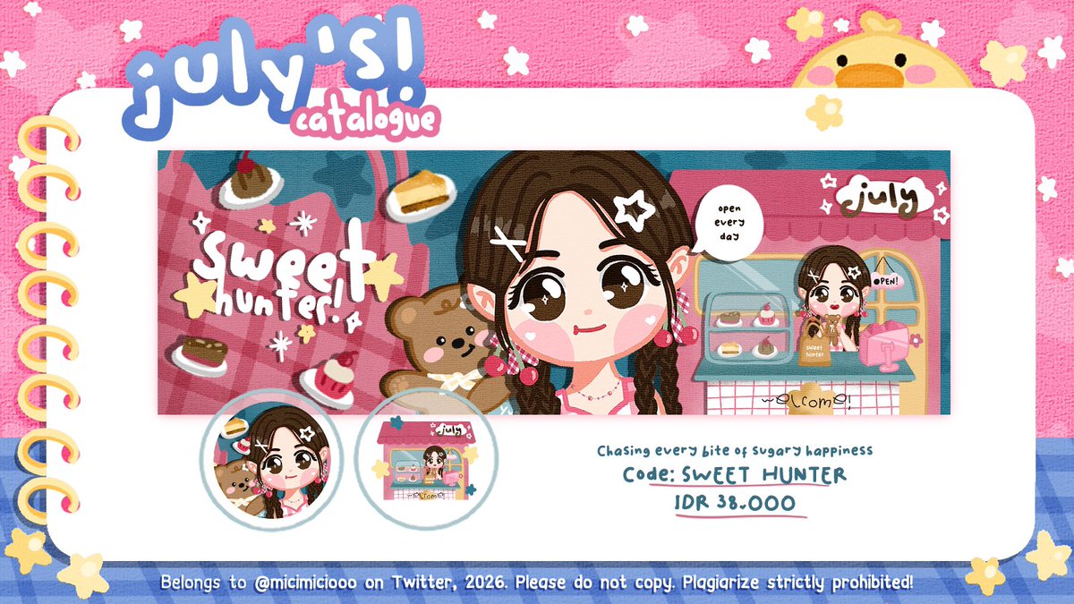 micimiciooo's tweet image. Help repost pls🫶🏻🍰🍮

July membawa 3 katalog layout baru, tolong bisikin kalau ada kesamaan dengan ba lain yaa! 

Abis ini aku bakalan open req based on all catalog layout only, setelah ospek ini akan aku announce segera! 

#zonauang #zonajajan