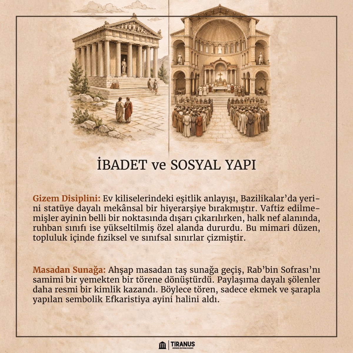 Bazilika Stili 🏛️

Bu mimari, Tanrı'nın varlığının her yerde olduğunu ve O'na ibadetin sadece fiziksel bir eylem değil, aynı zamanda ruhsal bir deneyim olduğunu hatırlatır.