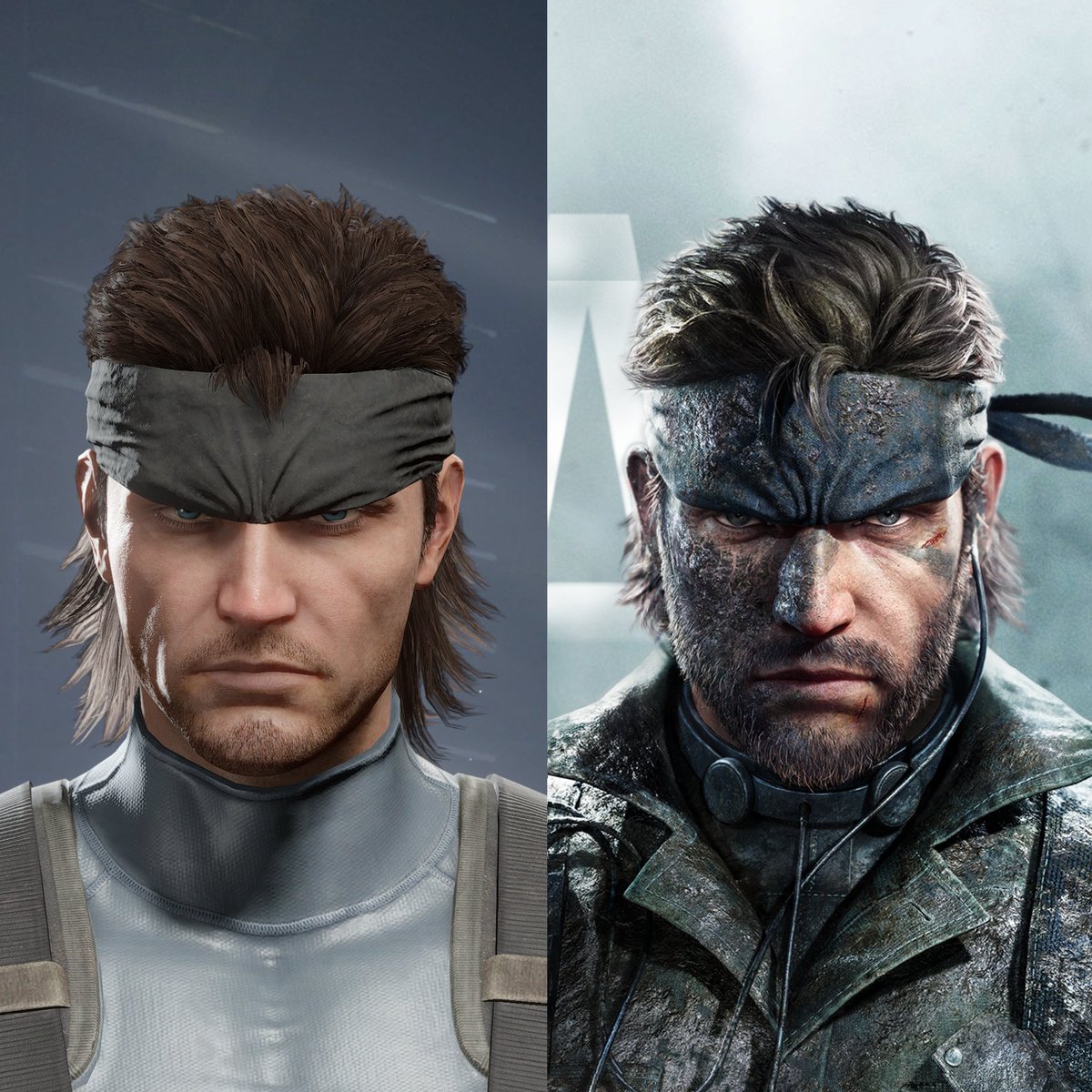 「レインボーシックス シージ」のソリッド・スネーク。
スネークの顔の造形がMGSΔのネイキッド・スネークの顔とよく似ていたので、このモデルを参照しつつ髭の量を減らしたり髭を短くする事でMGS2のソリッドの顔のイメージに近づけた感じですかね