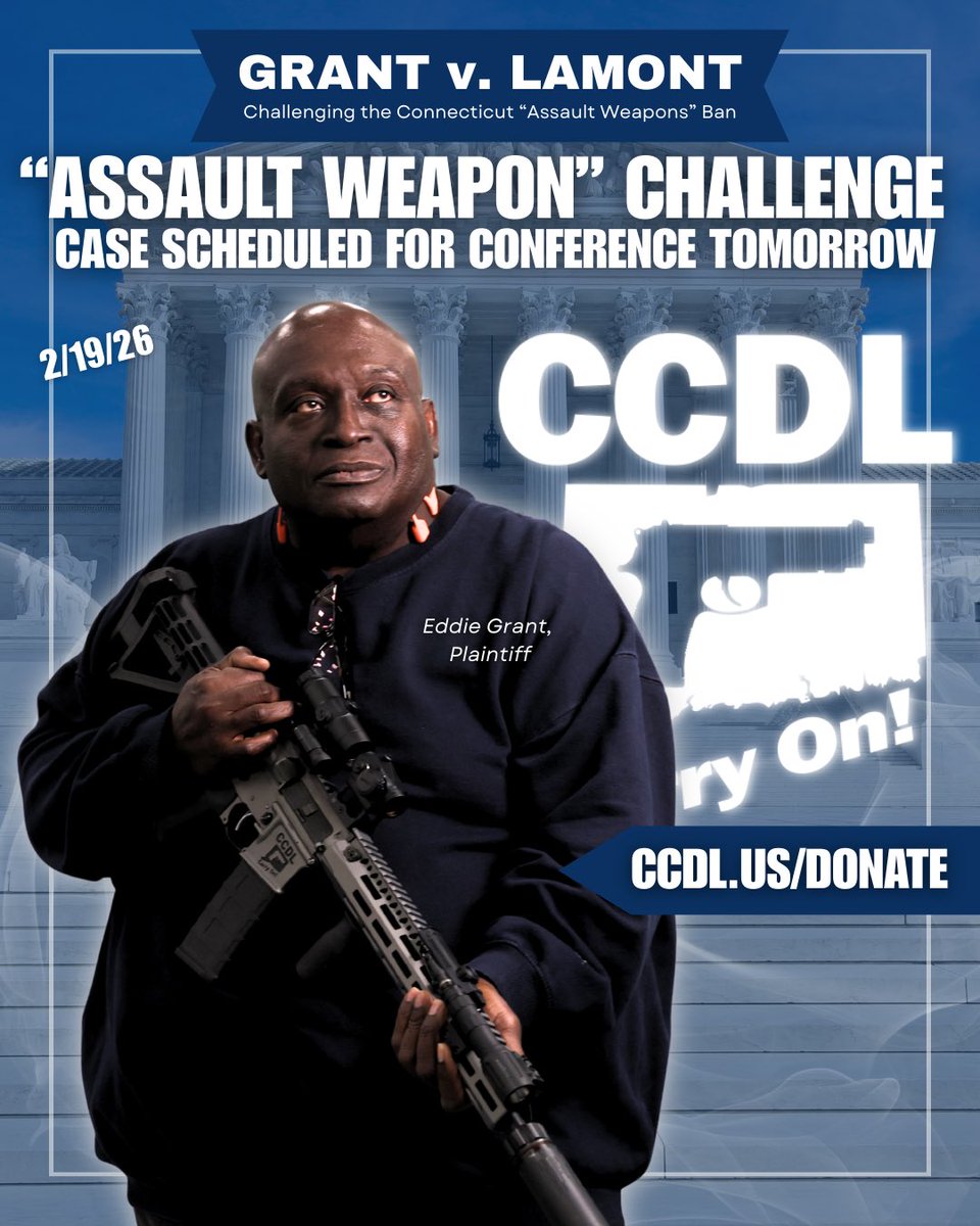 Connecticut gunowners are one step closer to recover the right to keep and bear the AR-15 and other so-called “assault weapons”. Friday the 20th, the Supreme Court conferences and decides whether to “grant cert” and accept our lawsuit Grant v. Higgins (formerly Grant v. Lamont).