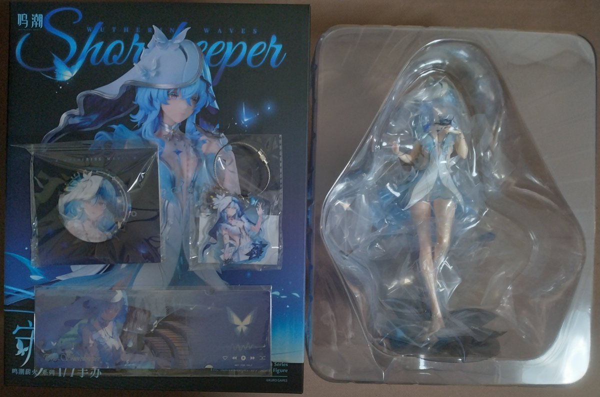 ショアキーパーのフィギュア開封。 アクキー、缶バッジ、歌が聴けるURL