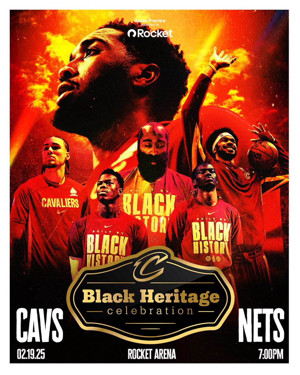 56/82.

Black Heritage Celebration Night

🕖 7:00PM ET
📺 <a href="/FanDuelSN_CLE/">FanDuel Sports Network Cleveland</a> 
📻 <a href="/wtam1100/">Newsradio WTAM 1100</a>, <a href="/wmms/">100.7 WMMS</a>, La Mega 1300
📰 tinyurl.com/y3yrm93a

<a href="/RocketOTD/">Rocket</a> | #LetEmKnow