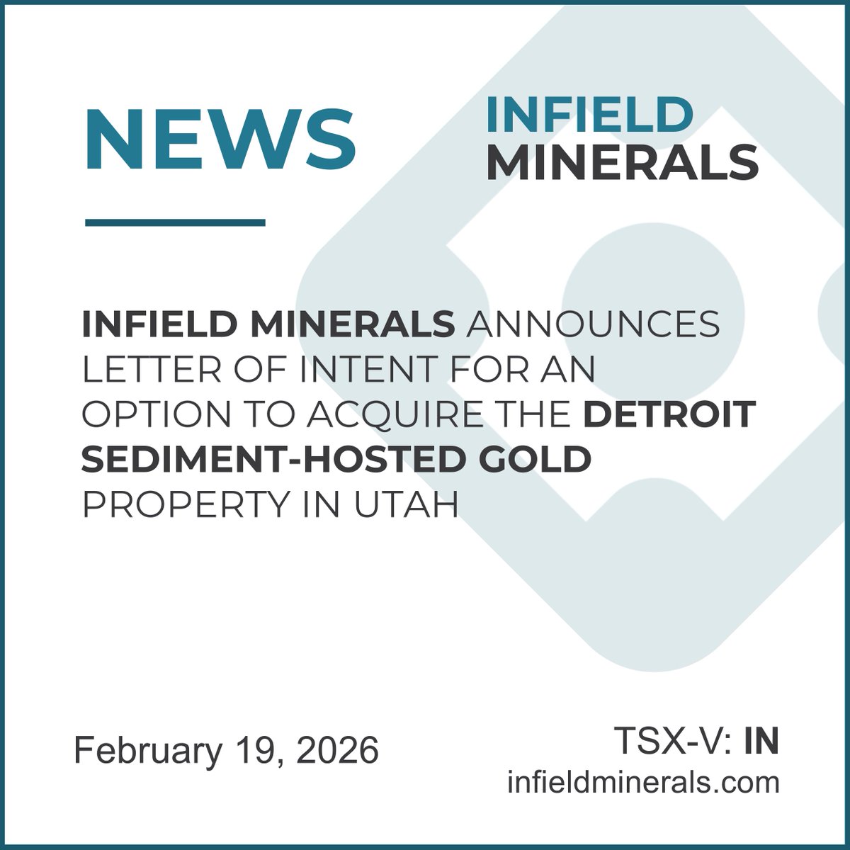 Infield Minerals Corp. (TSX-V: IN) tweet media