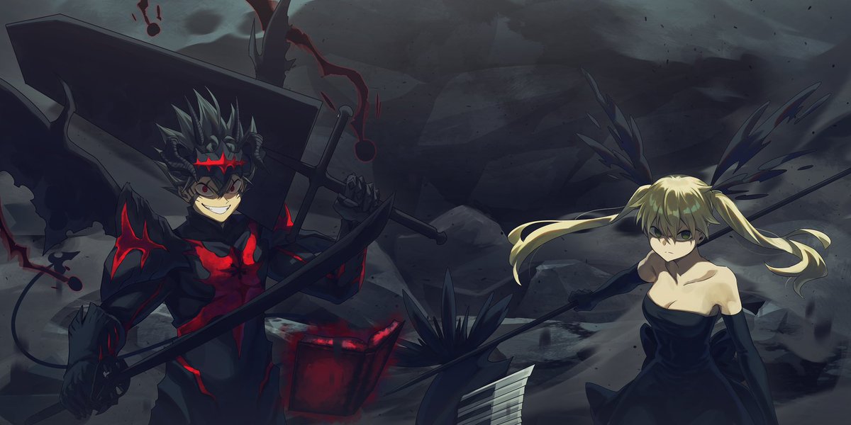 Mothlover4236's tweet image. Black Clover x Soul Eater

Commissioned Art by the talented: @prayudi555 

#BlackClover #souleater #MakaAlbarn #Asta