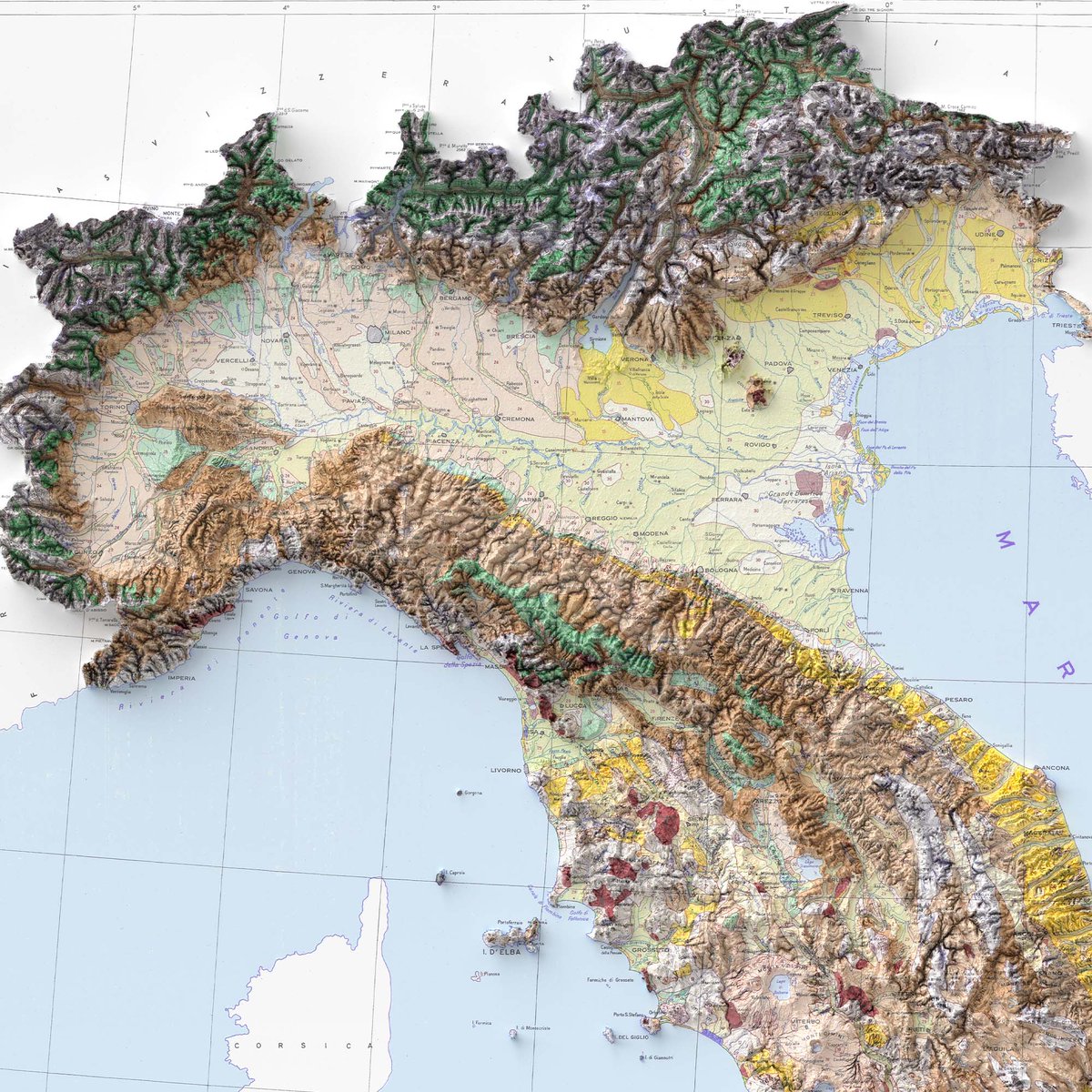 hellovizart's tweet photo. Italy's soil map from 1966.

🗺️ 𝗠𝗔𝗣 𝗜𝗡𝗙𝗢
Soil Map of Italy - Carta dei suoli d'Italia. Società Geografica, Mancini F.;1966.
Source: EUDASM

#italy #3dmap #cartography #vintagemaps https://t.co/lp7iokxRbz
