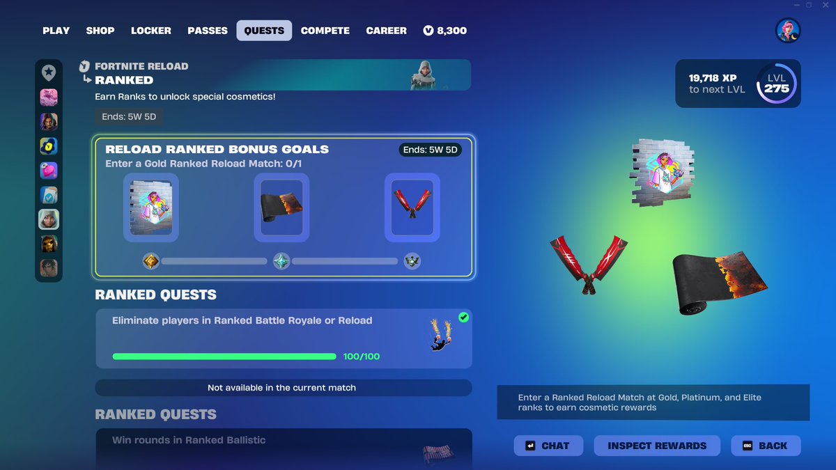 New Fortnite Reload Ranked Reset Rewards Are Now Live! - Gold ...