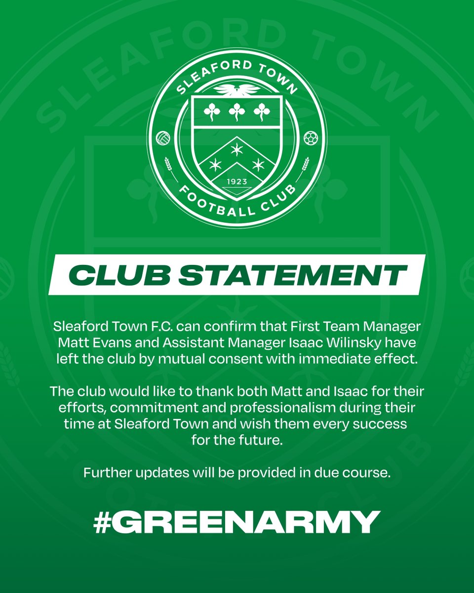 Sleaford Town F.C. tweet media