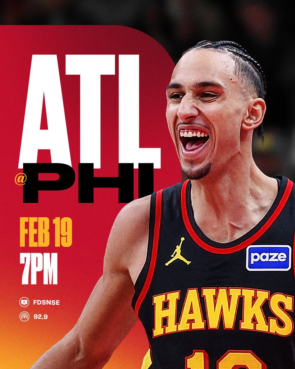 ATLHawks's tweet image. We're back! Second half begins tonight 🏀

🆚 @sixers 
⏰ 7 PM ET
📍 @XMobileArena 
📺 @FanDuelSN_Hawks 
📻 @929TheGame 
👀 How to watch: on.nba.com/4kFEPRI