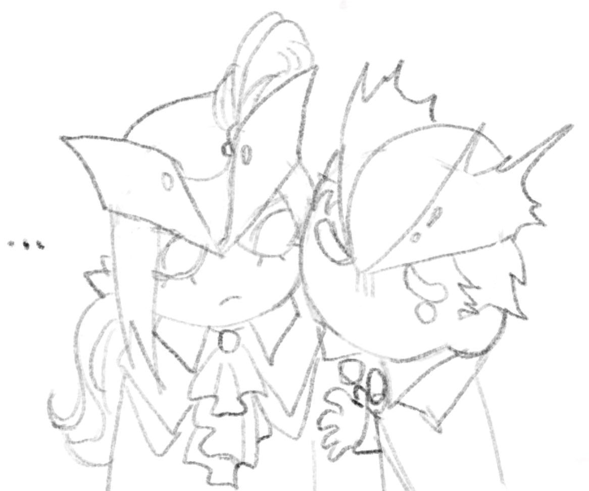 One work in progress and one small doodle (re-upload) I feel like I need to post smth 🥀