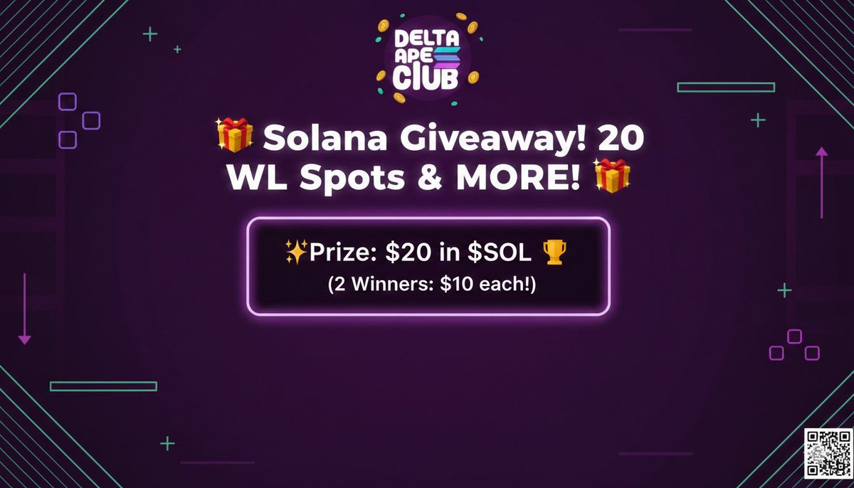 Haz_meta's tweet image. 🎁 Solana Giveaway 💚&amp;amp; 20 WL SPOTS

Prize: $20 in $SOL 🏆 
【2 Winners $10 each】
To Enter:
&amp;gt; Follow @DASC_solana &amp;amp; @Gayo_Dacs 
&amp;gt; Like &amp;amp; Repost
&amp;gt; Drop addy 👇

Winner picking in 48 Hrs!! ⏰