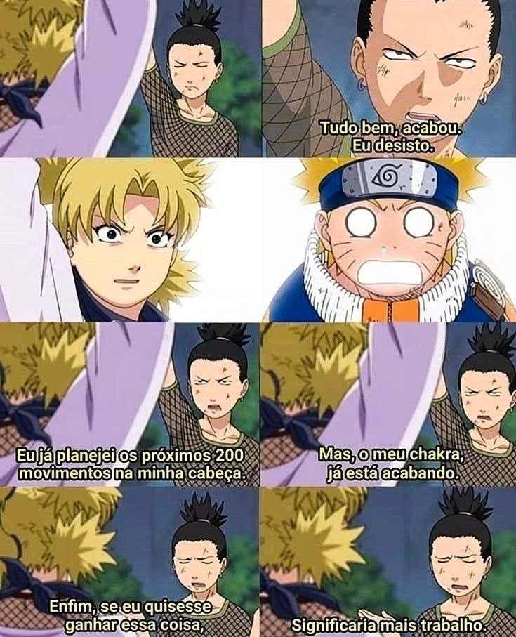 A cara deles quando o Shika desistiu kkk #naruto