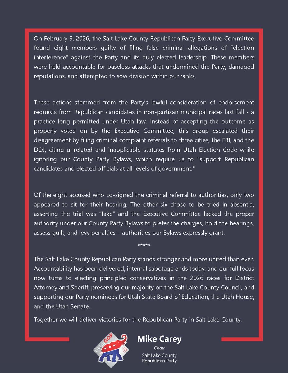 Salt Lake County Republican Party tweet media