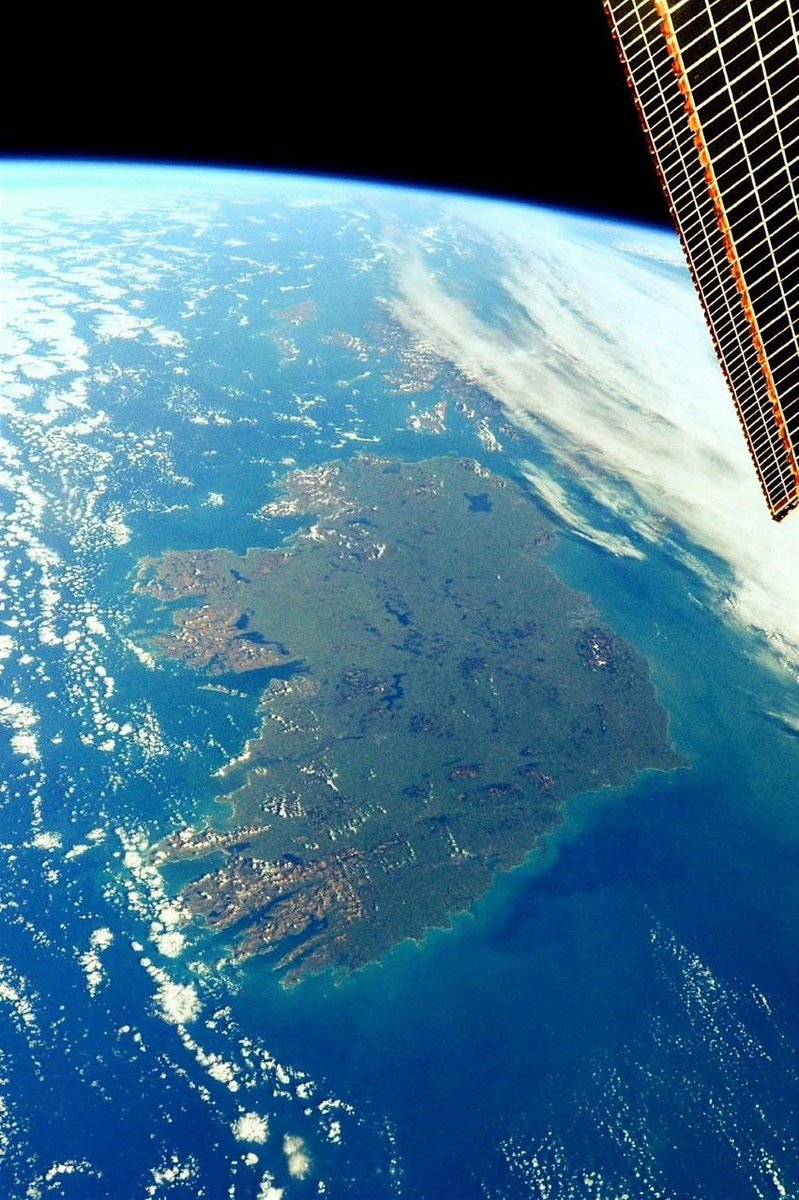 Ireland from Space on a rare clear day.