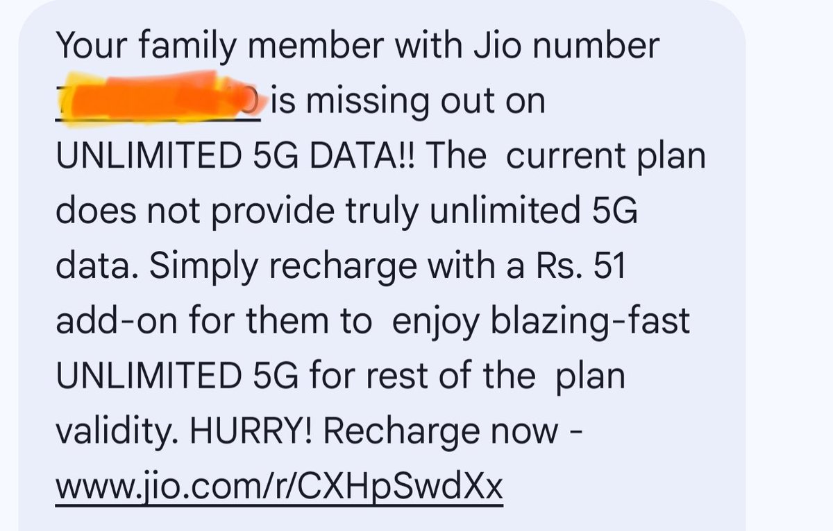 devenderm101's tweet image. जिओ वालों को आपके फैमिली मेंबर के बारे में भी पता है और उनका रिचार्ज करवाने के लिए आपको फोन किया जा रहा है ,काल करने से  मना करने पर बदतमीजी पे उतारू हो जा रहे हैं। इस लेवल का डेटा मिसयूज हो रहा है देश में और सरकारें अमृतकाल का जश्न मना रही हैं। @khurpenchh @raavan_india