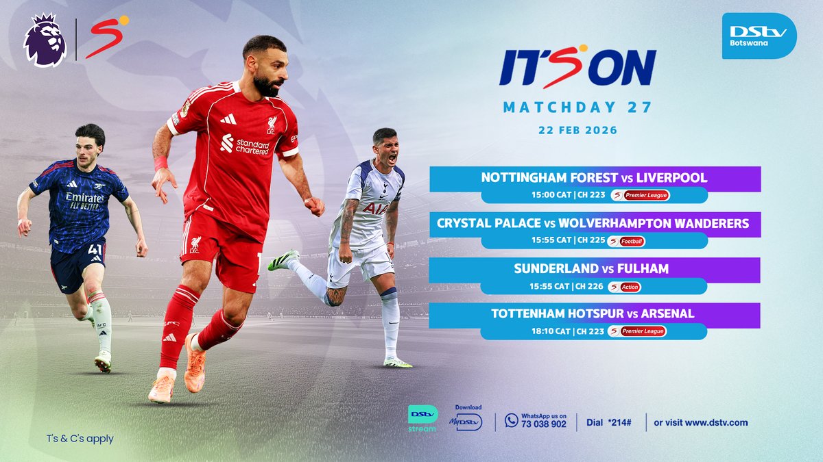 Nako ke yone e seong bommata, tse go bata o dirile plan hela e mashetla ya Sunday. O tsamaya le efe wena? Subscribe today at bit.ly/4blXXie dial *214#, Whatsapp us on 73038902 or use the MyDStvApp. #DStvBw #ReOn