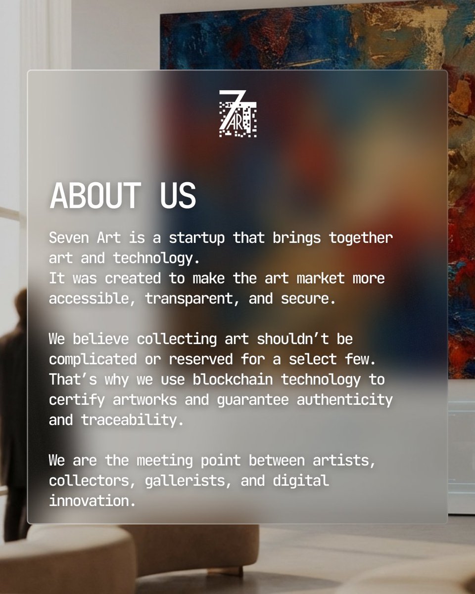 sevenartnft's tweet image. Our story, our focus, our mission.
#sevenart #7art