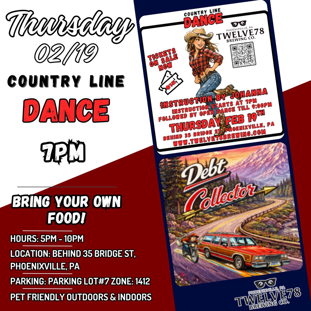 Twelve78BrewCo's tweet image. 🤠 TONIGHT AT TWELVE78! 🤠 

Good Friends. Great Beer. Unforgettable Nights.

#Twelve78Brewing #CountryLineDance #LineDanceNight #PhoenixvillePA #ThursdayNightFun #LiveEventsPA #CraftBeerCommunity #GoodFriendsGreatBeerUnforgettableNights