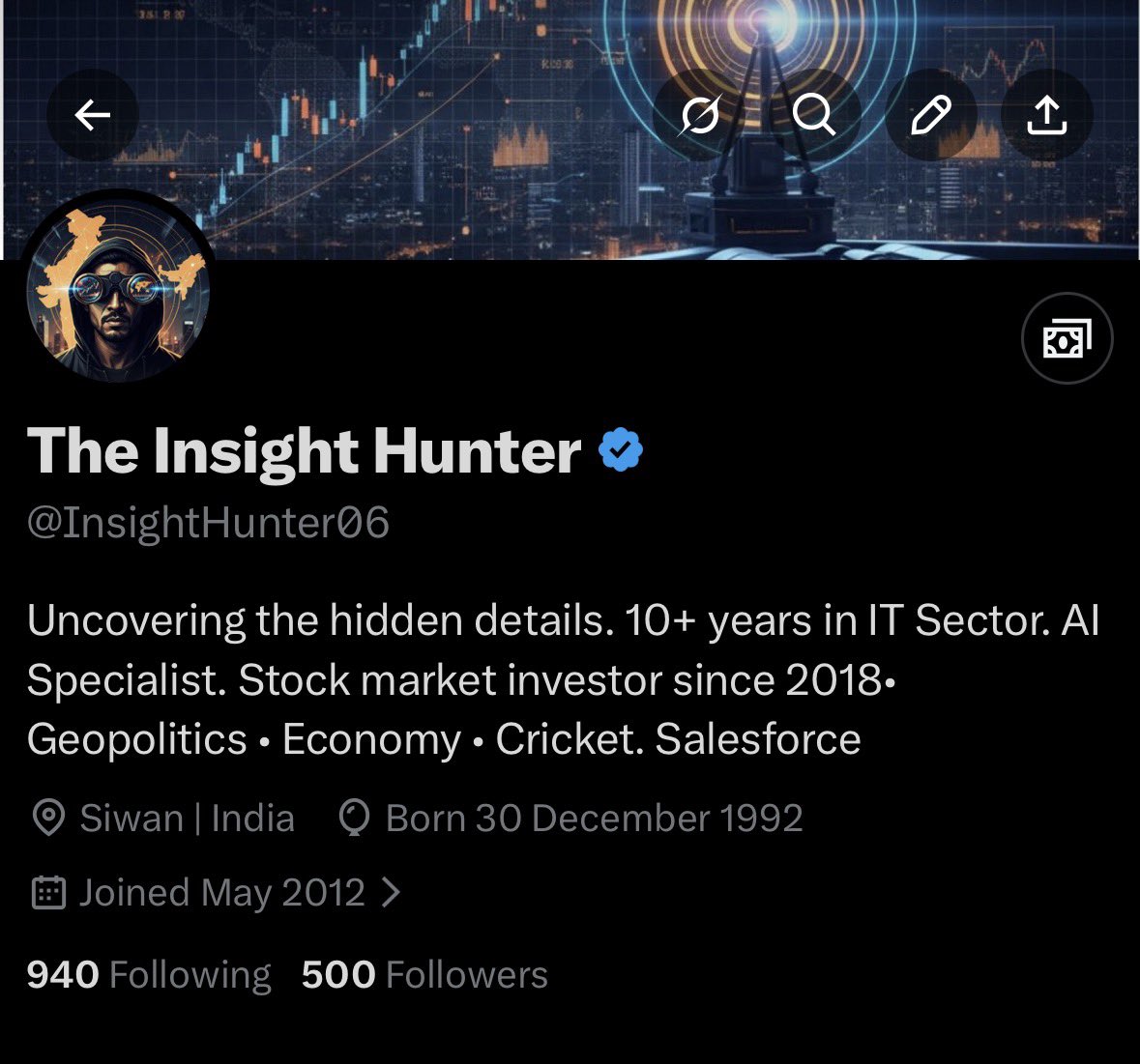 InsightHunter06's tweet image. Thanks everyone for this milestone.

500 strong followers 🤝
Grateful for every follow, reply, debate and disagreement.
We’re just getting started. 🚀
