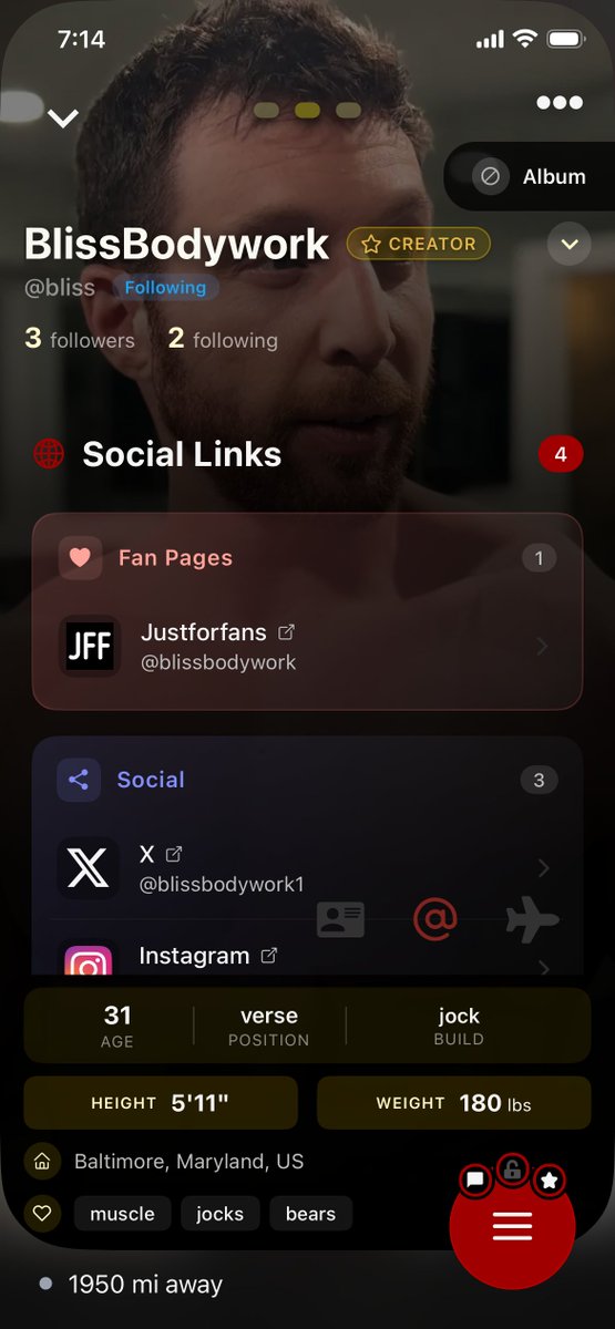 thanks to <a href="/blissbodywork1/">Bliss Bodywork</a> for creating his profile on our app! An App for Gay Content Creators

have you created yours yet?