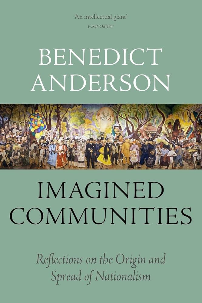 Read this before you weigh in on nationalism. Nations, races, "peoples"--any grouping larger than that which can be bounded by regular, direct contact between its members--are imagined communities. They're social constructs, and belief in them is the product of socialization.