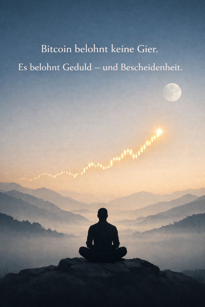Bitcoin belohnt keine Gier.

Es belohnt Geduld – und Bescheidenheit.