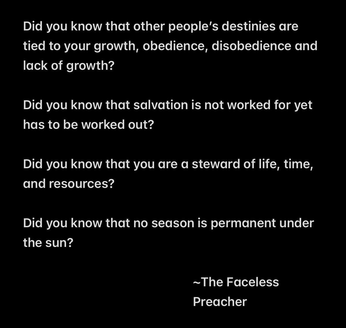 excel_walker's tweet photo. Few things to ponder on…..

#fyp #excelemmanuelali #thoughts https://t.co/YlWHhY6zPY