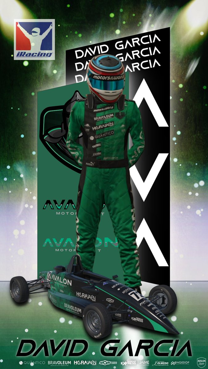 📝 FICHAJE 📝 
Sección <a href="/iRacing/">iRacing</a>

Damos la bienvenida a David García, nuevo piloto de iRacing.

📍 Madrid 

🏁 Perseverancia, experiencia y conocimiento.

David se convierte en el cuarto de varios fichajes que seguiremos anunciando próximamente. Un piloto que representa a la