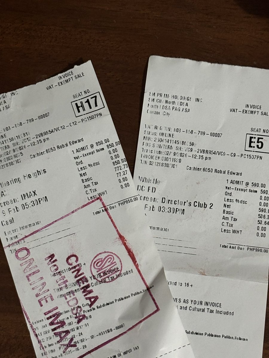 MILF1ER's tweet photo. double featured whistle (that sophie nélisse film) on director’s club and wuthering heights on imax syempre iyayabang ko to sa inamag kong filmtwt https://t.co/lh3gagLOjT