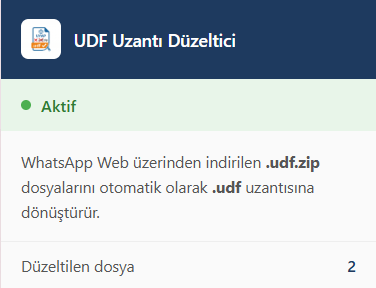 ayavasci's tweet photo. Bir süredir karşılaştığımız "Whatsapp'tan gönderilen UDF dosyalarının ZİP olarak görünmesi" sorununu çözen chrome uzantısını ücretsiz ve açık kaynak olarak yayınladım. Kurulumdan sonra tarayıcıyı kapatıp yeniden açmanız gerekmektedir.

Chrome Uzantı Bağlantısı: https://t.co/9VIGn9hwov

Github Bağlantısı:
https://t.co/lJvinPinQQ
