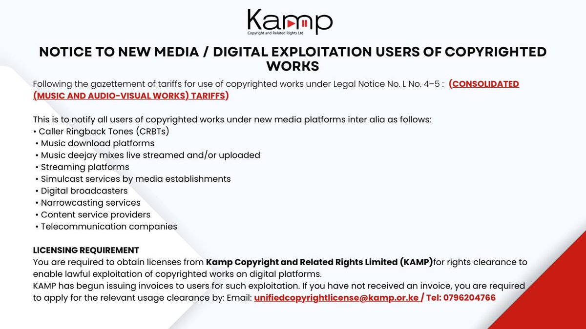 Kamp Copyright and Related Rights Limited tweet media
