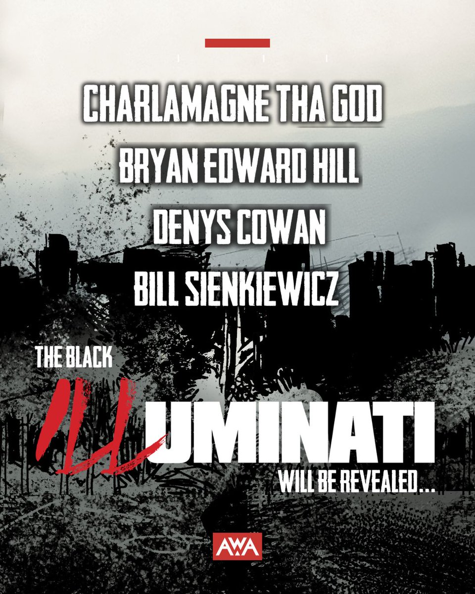 AWA_Studios's tweet photo. Presented by Charlamagne Tha God @cthagod
Written by Bryan Edward Hill @bryanehill
Penciled by Denys Cowan @denyscowanart
Inked by Bill Sienkiewicz @billsienkiewiczart
Colors by Marco Lesko @marco_lesko
Letters by Andworld Design @andworlddesign https://t.co/m4P61reavs